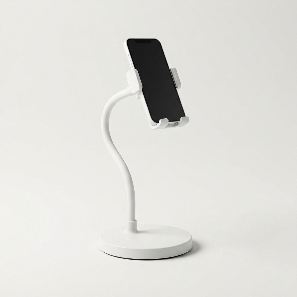 Flexible arm bed and sofa phone stand