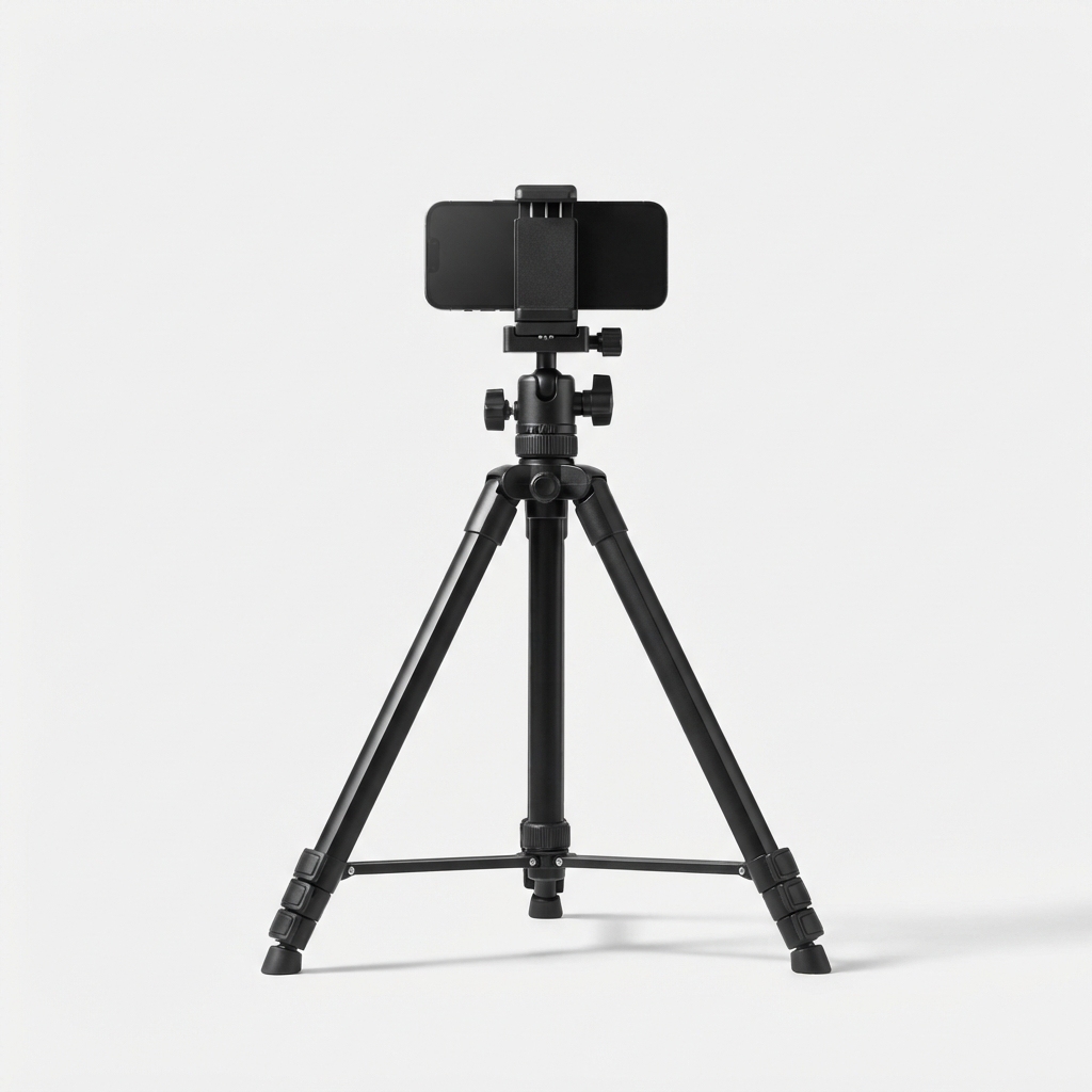 Outdoor telescopic tripod phone stand