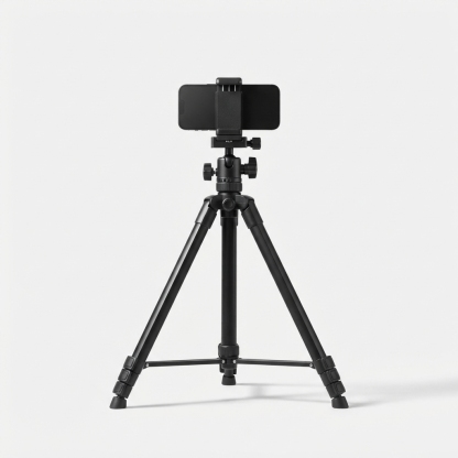 Outdoor telescopic tripod phone stand