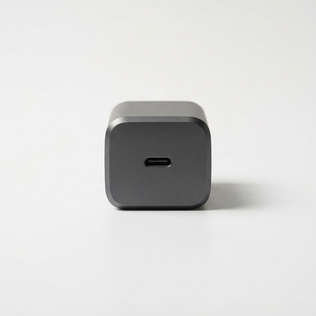 GaN USB-C fast charging charger in darkgray
