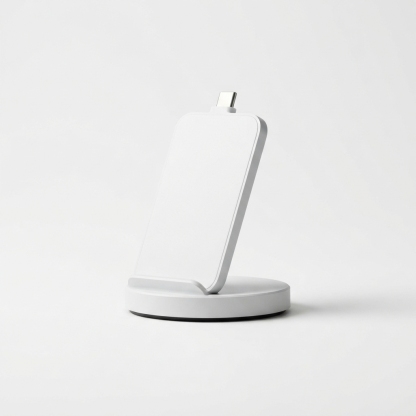 USB-C fast charging phone stand in white