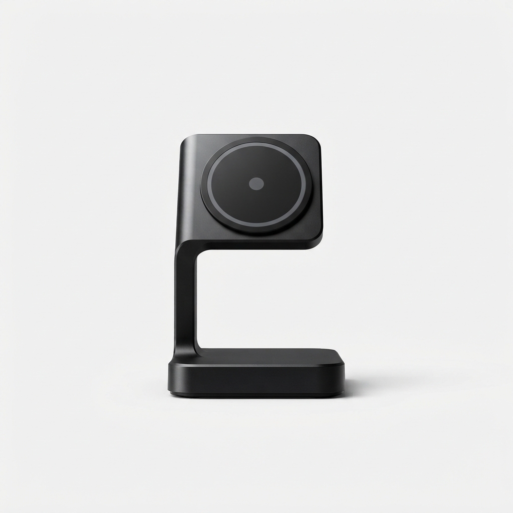 Magnetic wireless phone charging stand in black