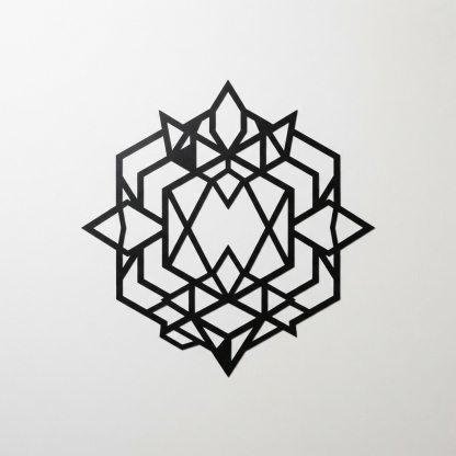 Urban script vinyl wall sticker in black on neutral background