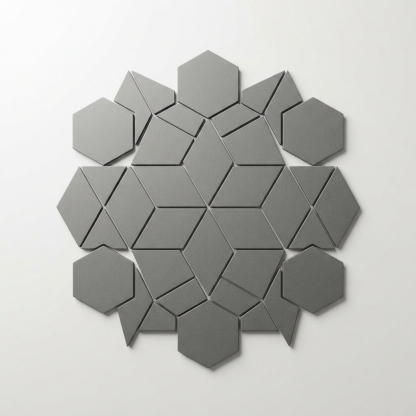 Fashion pose silhouette wall sticker set in slate gray