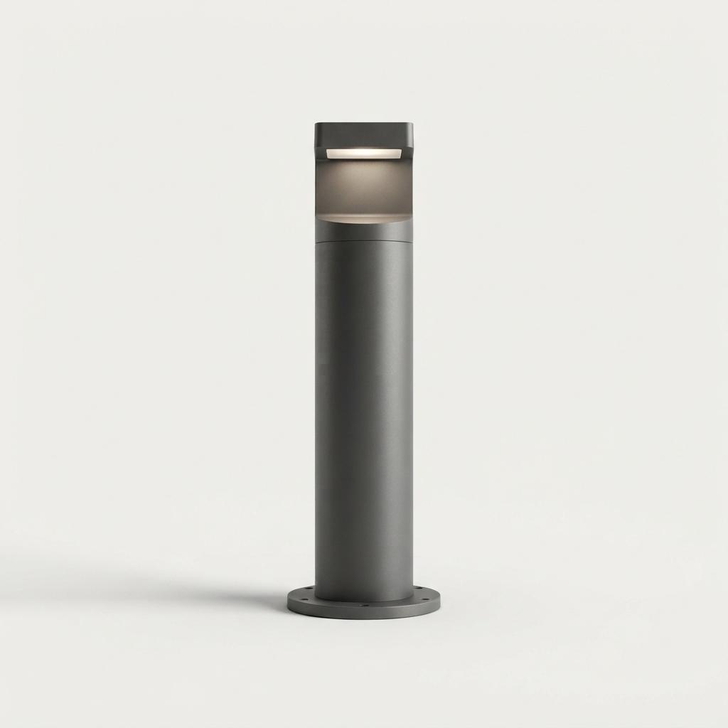 Minimal outdoor path bollard light for garden and driveway