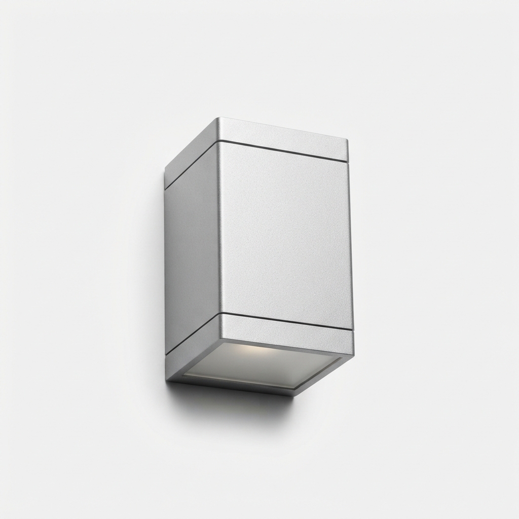 Minimal outdoor LED wall lamp with neutral white light