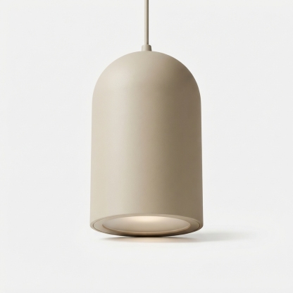 Minimal outdoor pendant light with warm glow for patio spaces