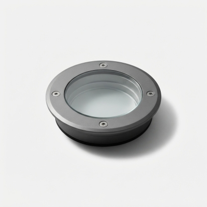 Minimal outdoor recessed ground LED light for path marking