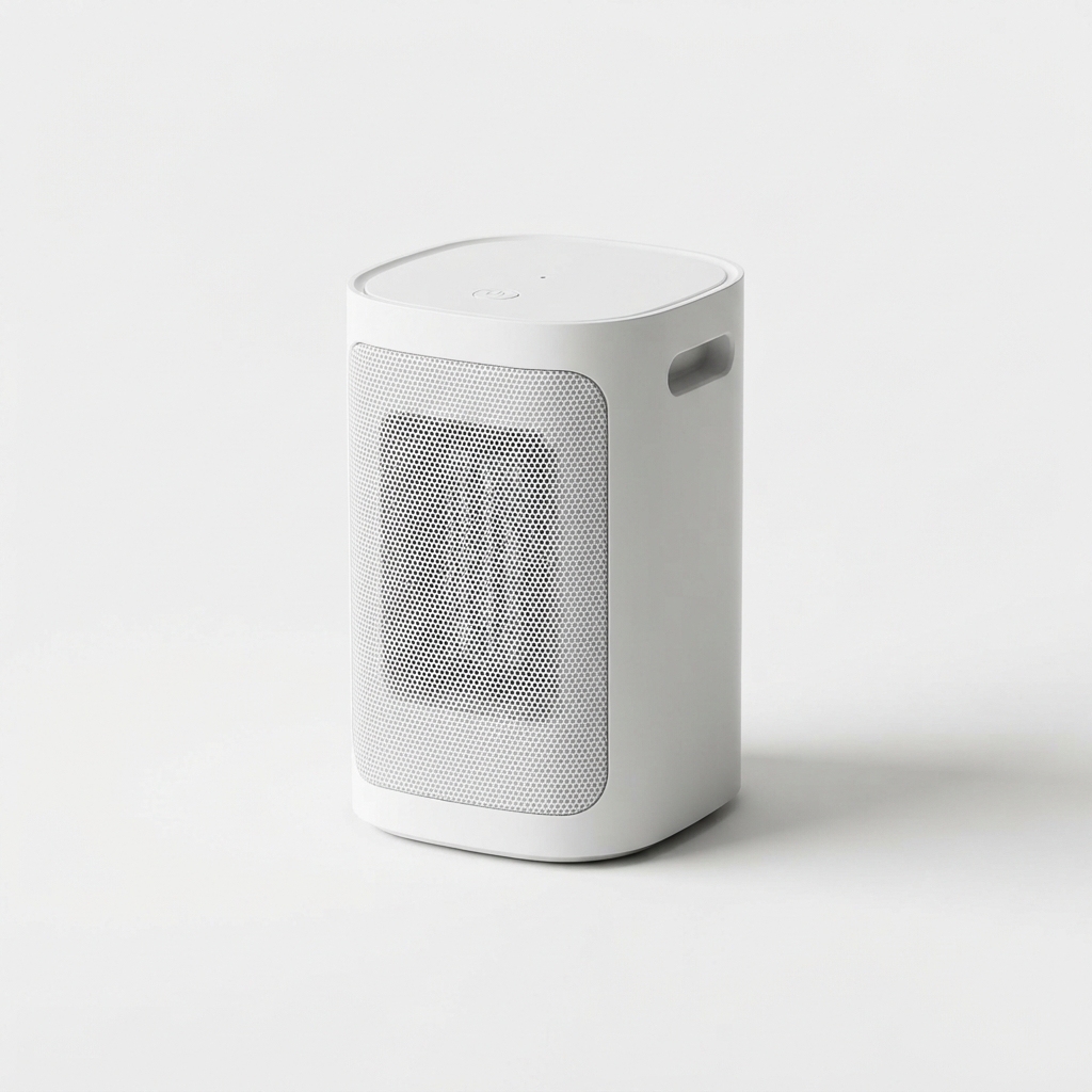 Portable ceramic heater front view