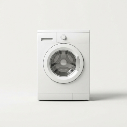 Front-load washing machine with glass door