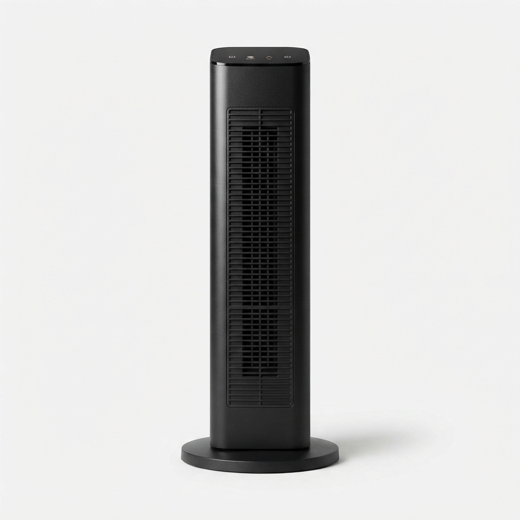 Oscillating tower space heater for home use